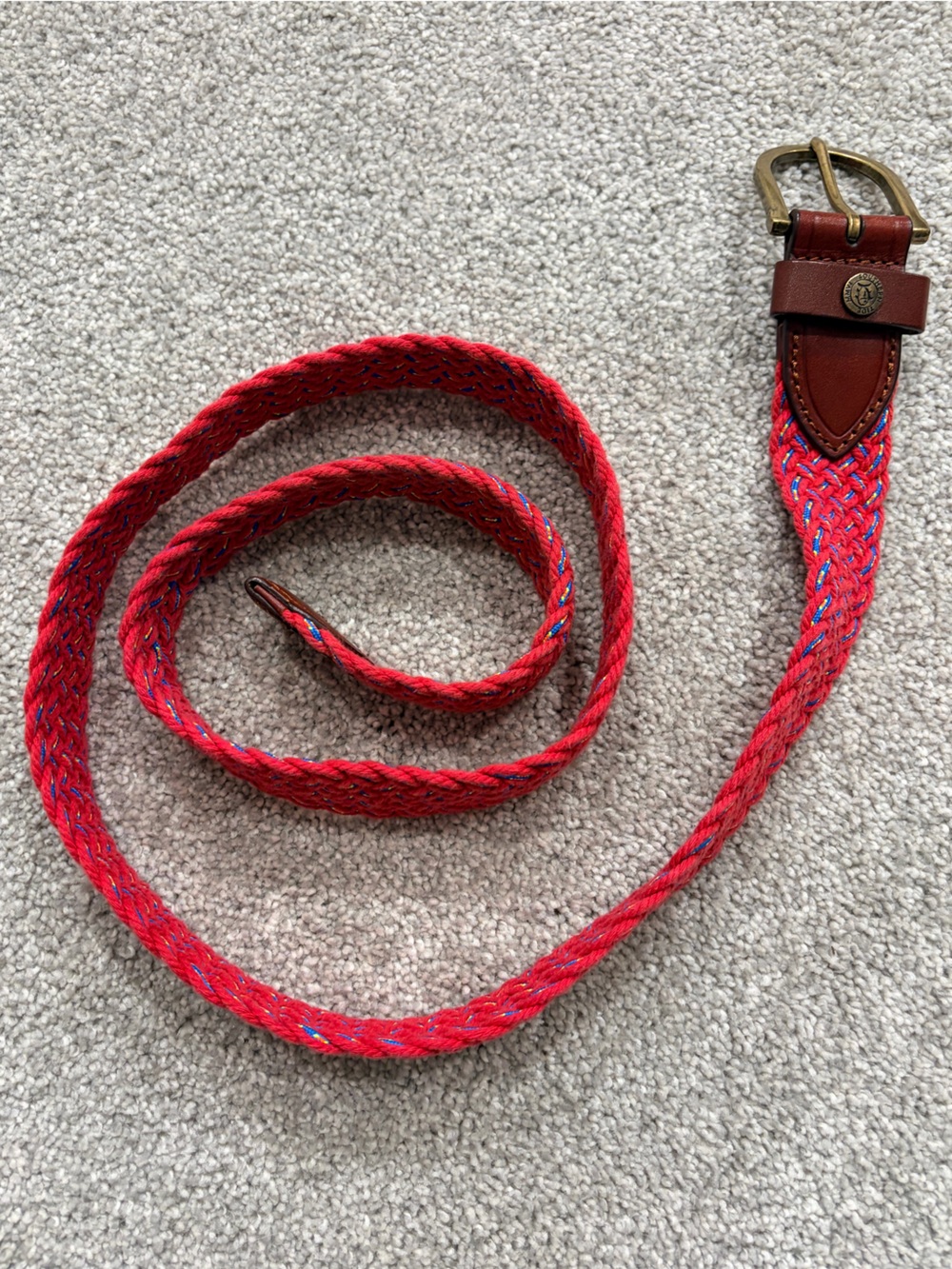 Braided Washed Belt in Charleston Red by Southern Tide
